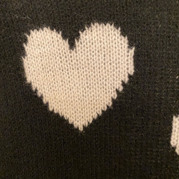 Maeve Black and White Heart Cardigan - Picture 3 of 4
